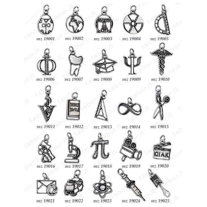 Ciondoli Laurea in metallo argentato Laurea Ciondoli